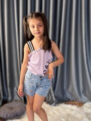 Çiçekli Denim Şort